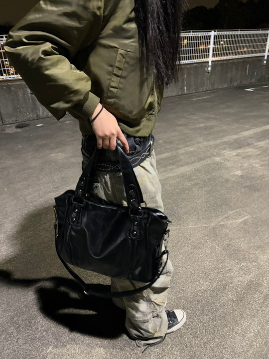 ヴィンテージワークレザートートバッグ　LO-009