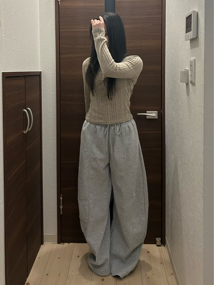 カーブシルエット ヘビースウェット ワイドパンツ OT-041