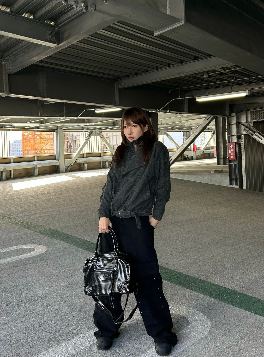 スタッズモーター レザーライクボストンバッグ LLS-024