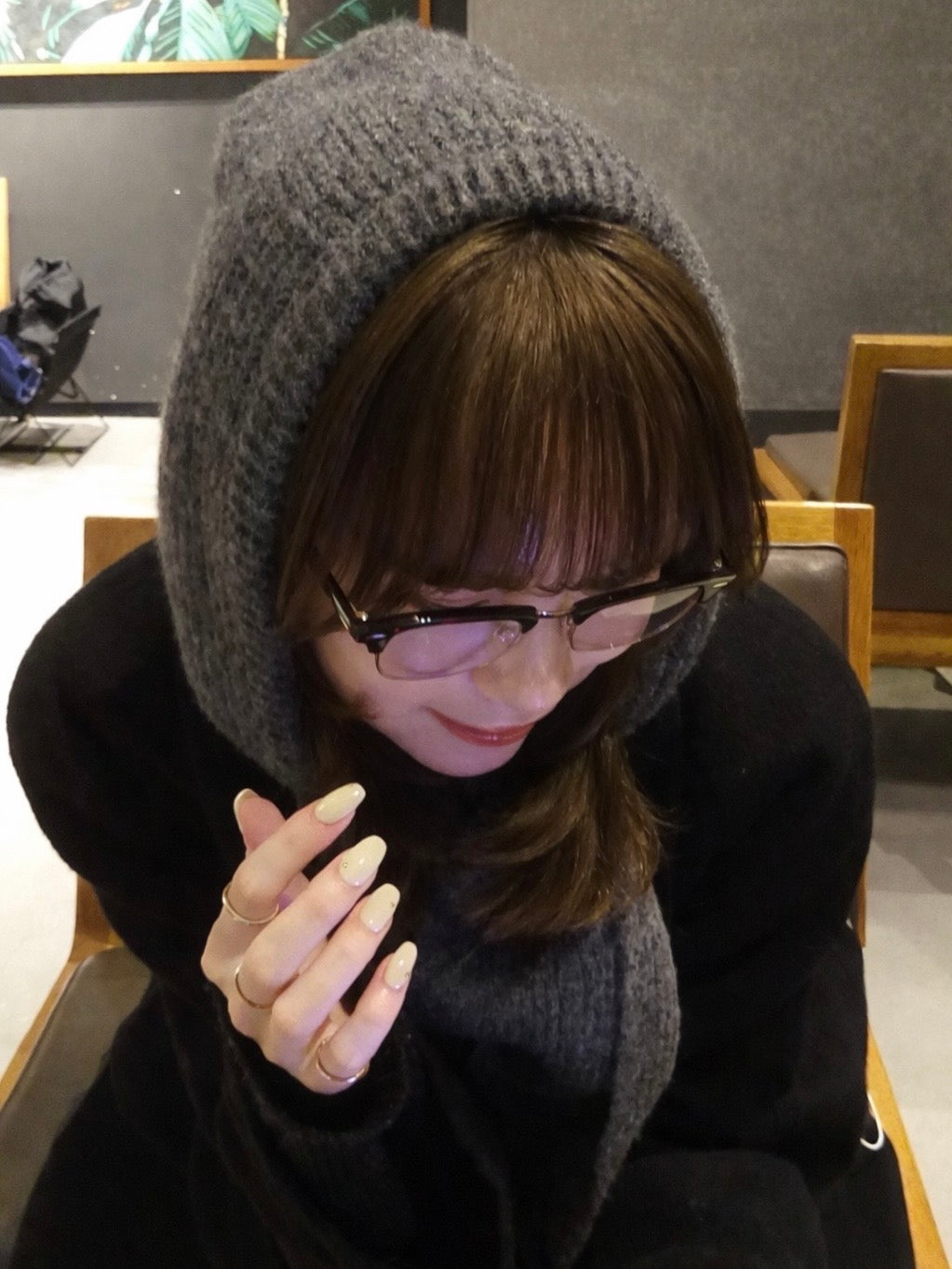 ニットフード スカーフフーディ FU-003