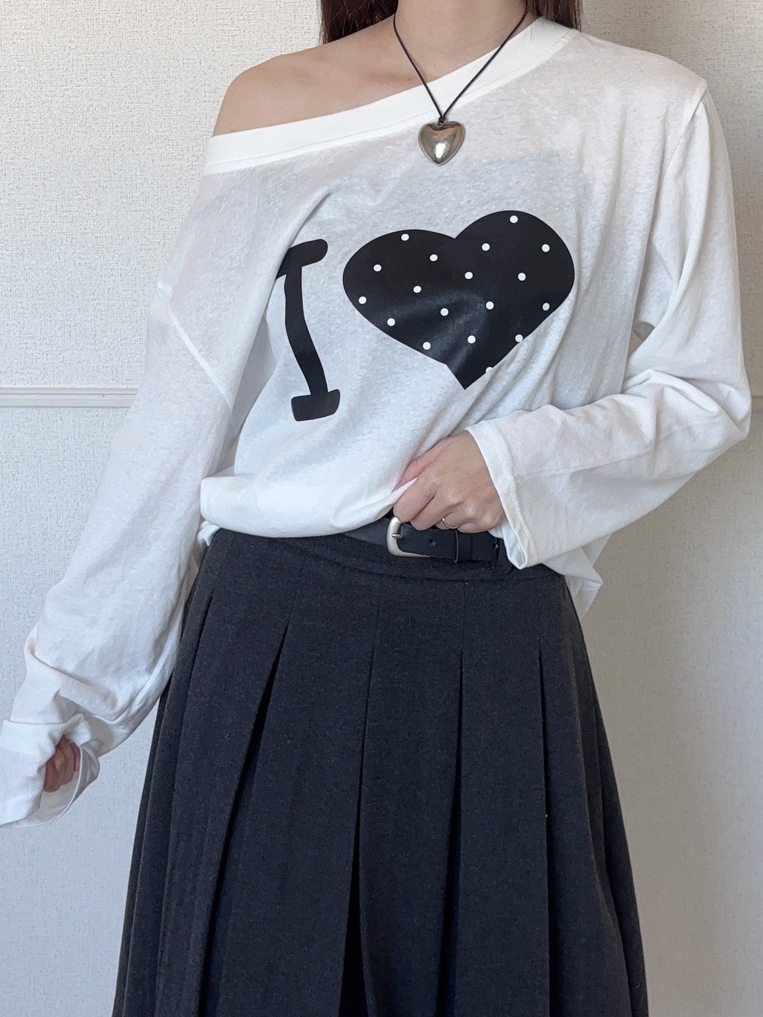 ドットハート シアーワンショルT SCK-040