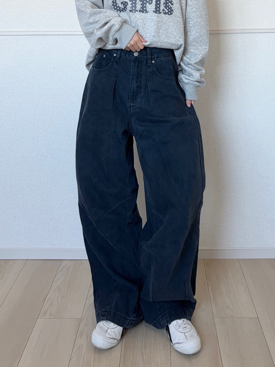 ウォッシュド ストレートワイドパンツ SCK-044