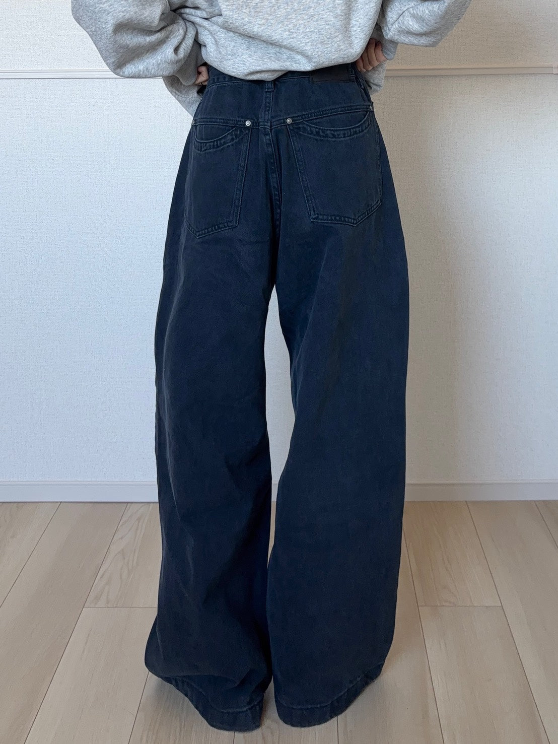 ウォッシュド ストレートワイドパンツ SCK-044
