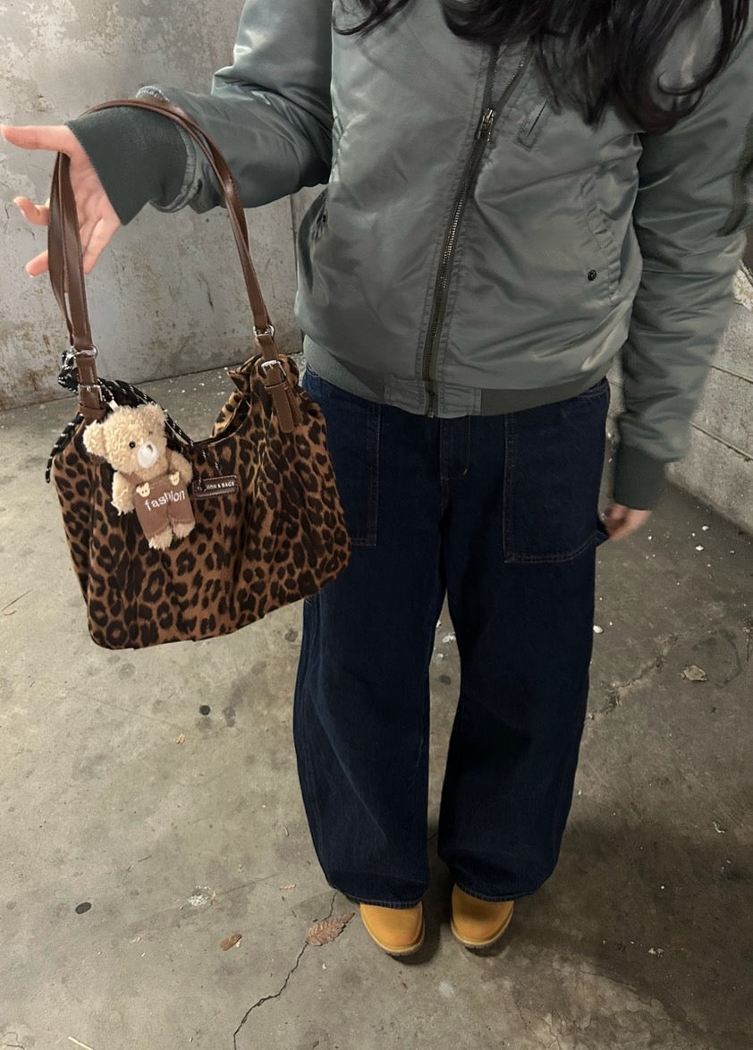 ヴィンテージ レオパード ワンショルダーバッグ　CA-005