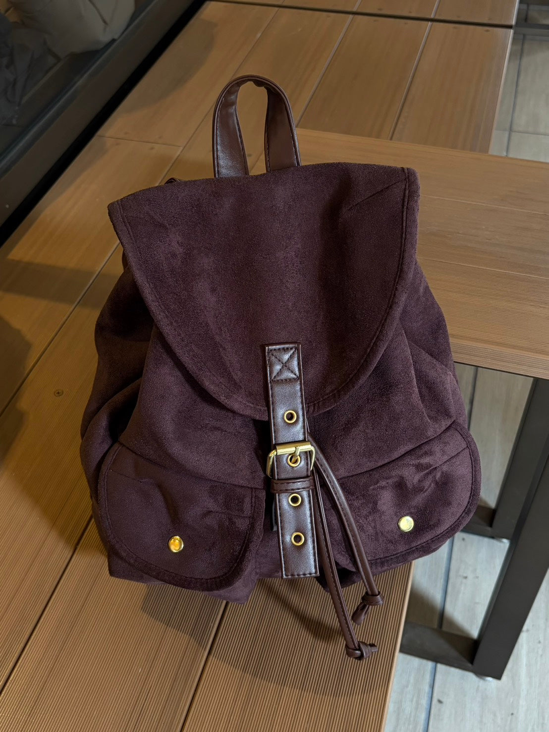 スエードライク ミニマルバックパック NNK-004