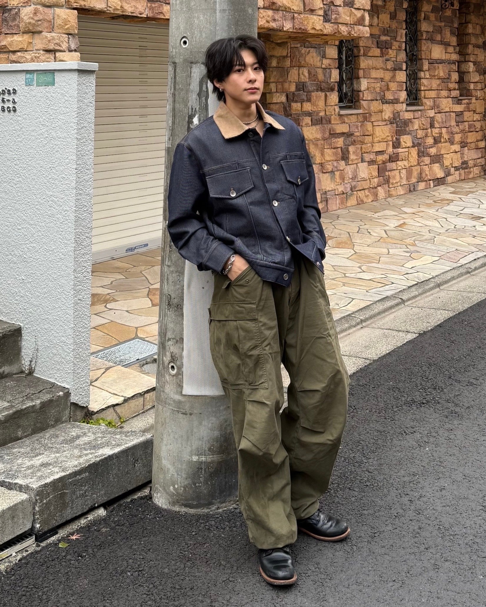 バイカラーカラーデニムJKT KO-011