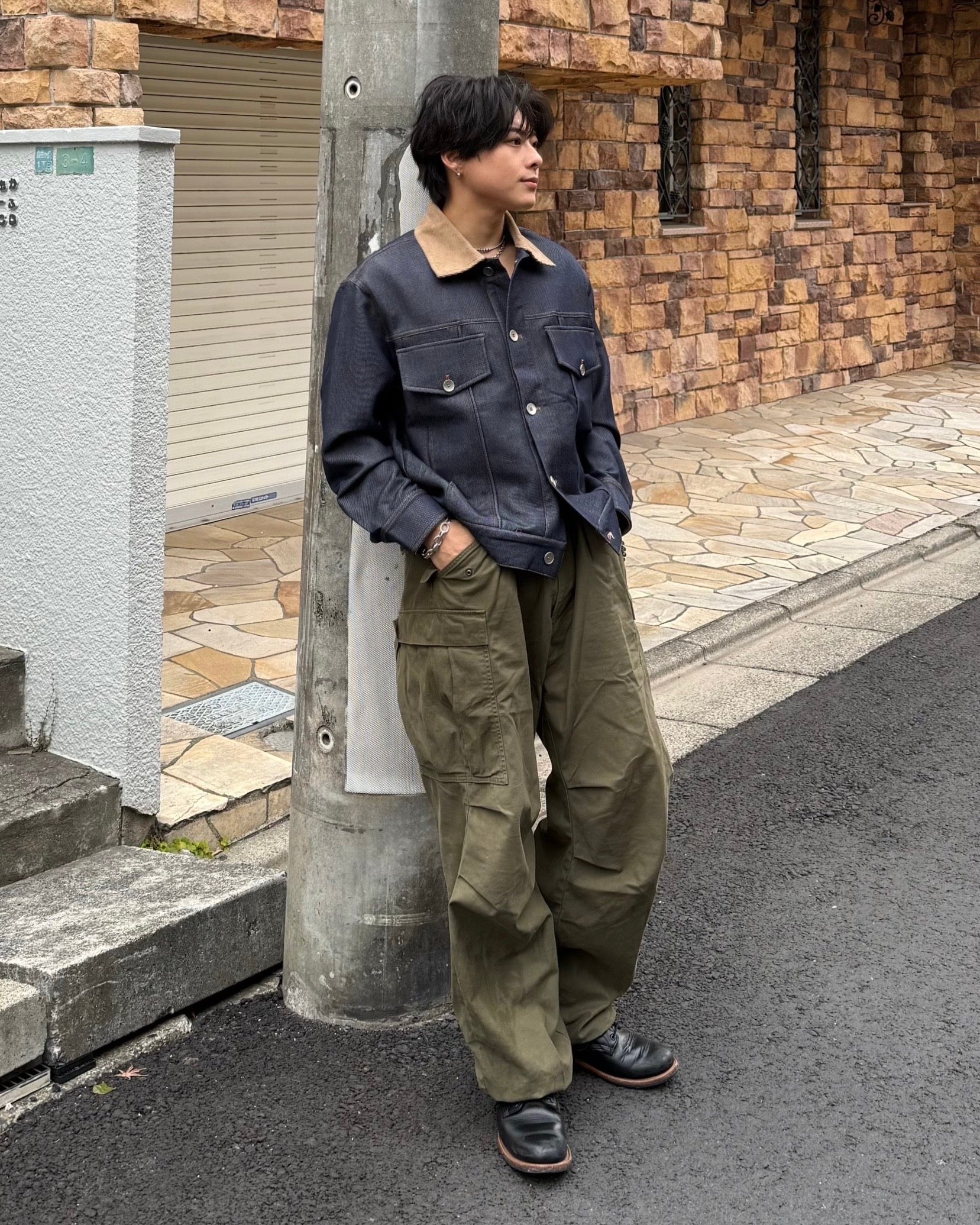 バイカラーカラーデニムJKT KO-011