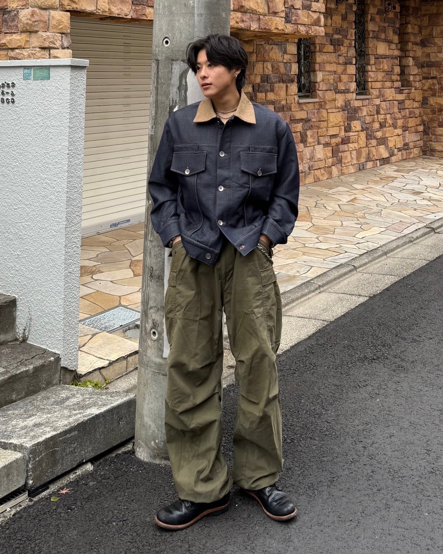 バイカラーカラーデニムJKT KO-011