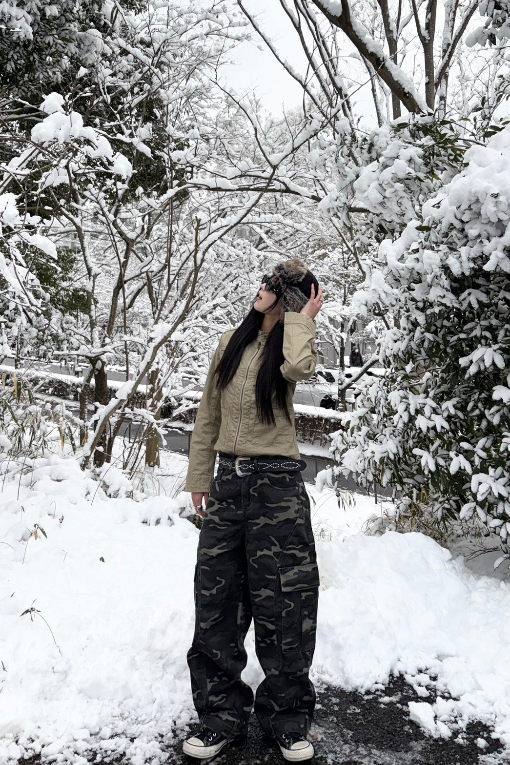 ヴィンテージ迷彩バギーカーゴ LO-012