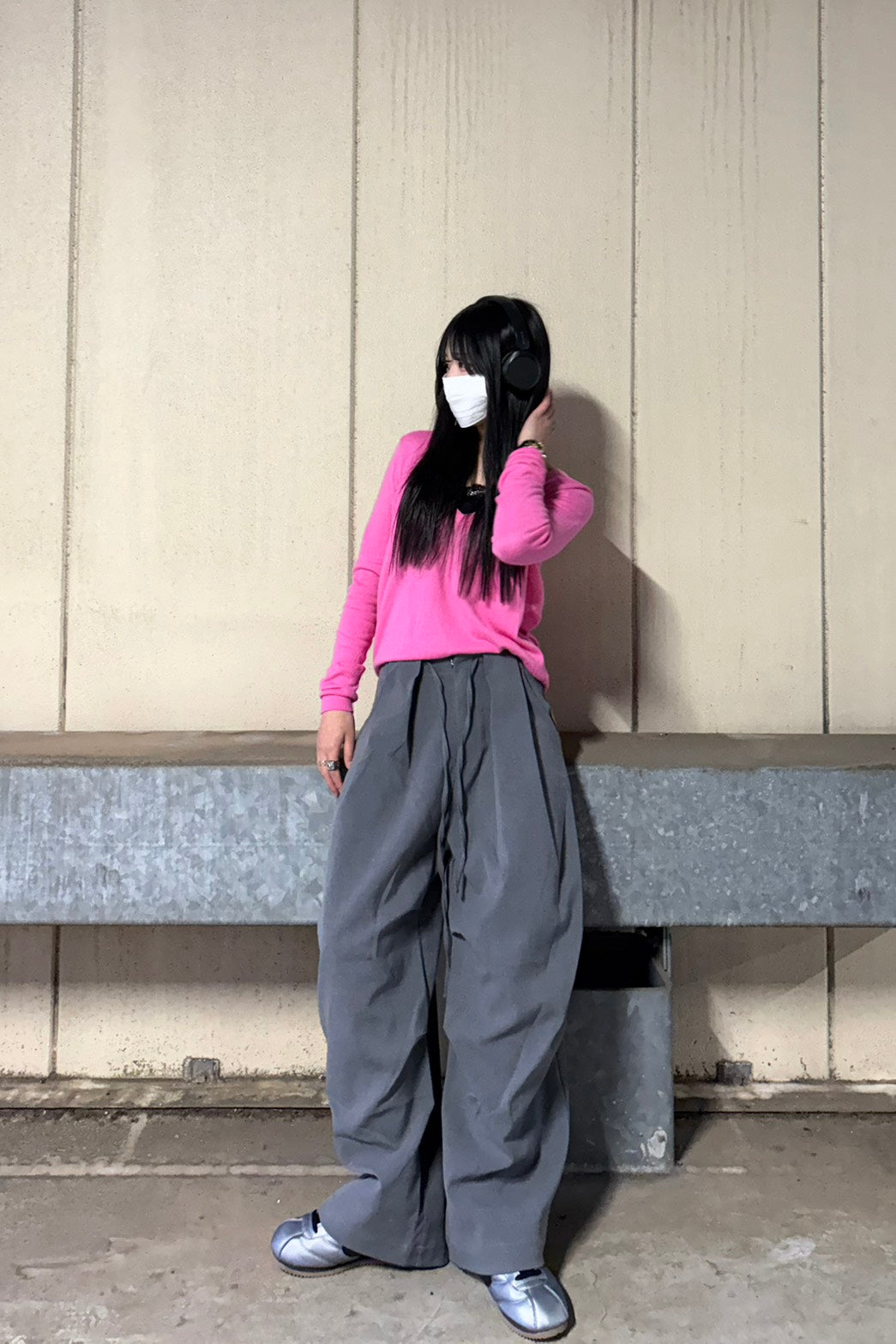 タックワイドドレープスラックス LO-013