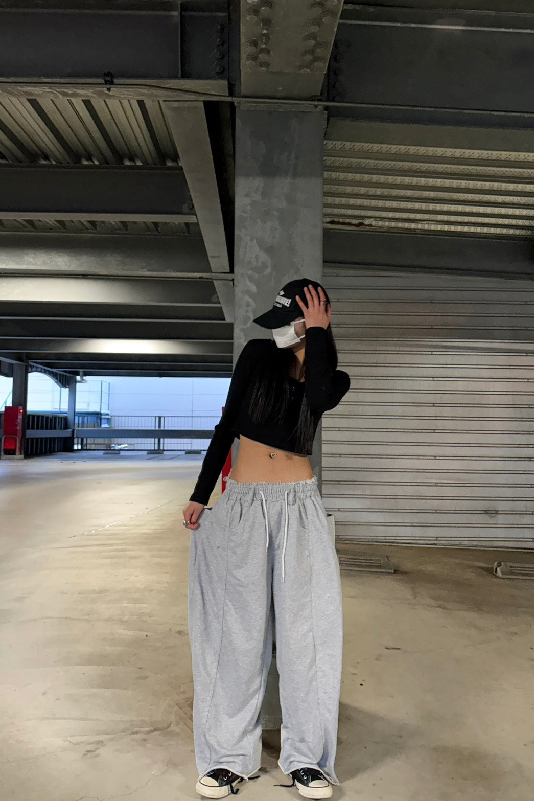 タックボリュームスウェットパンツ LO-014