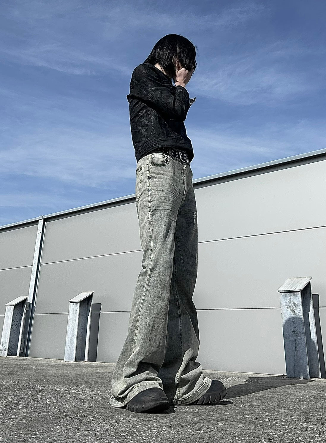 ヴィンテージ加工フレアデニム BDW004