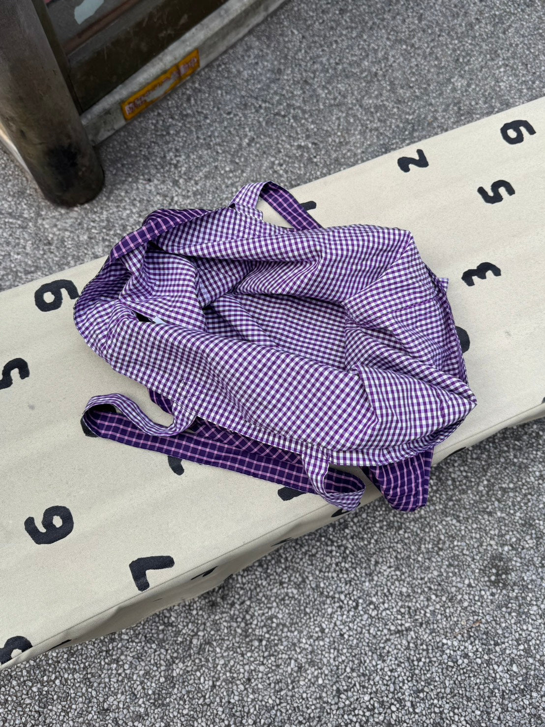 グレープチェックロゴトート TH-009