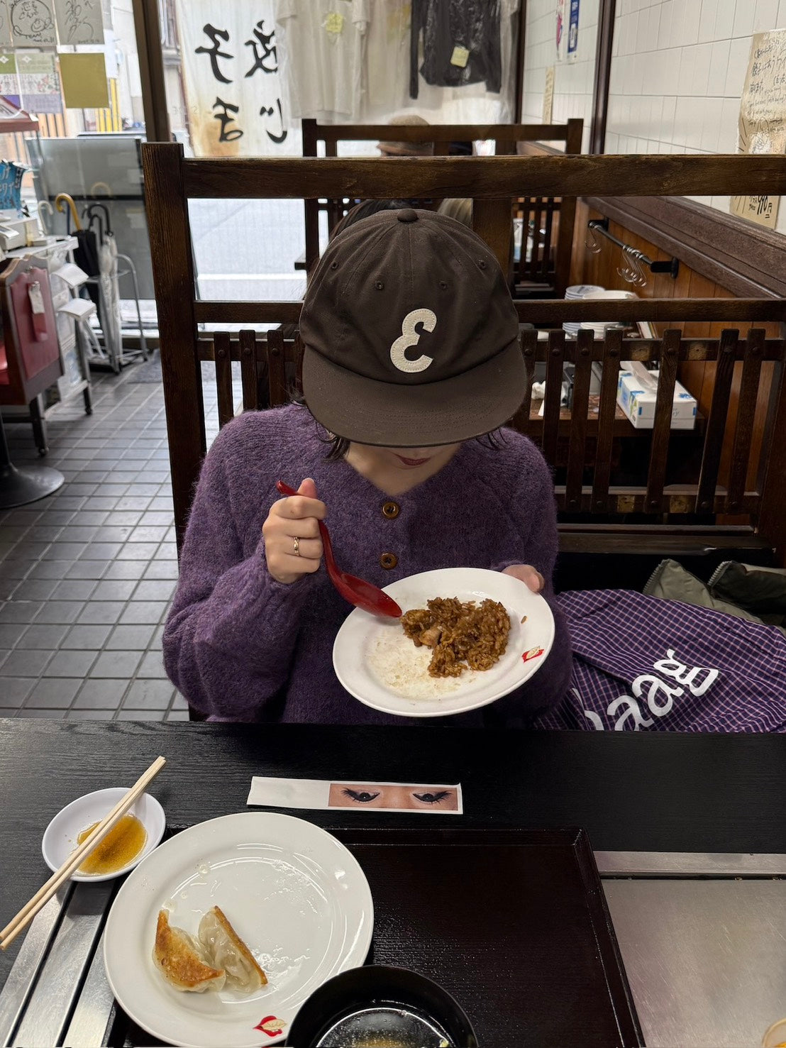 グレープチェックロゴトート TH-009