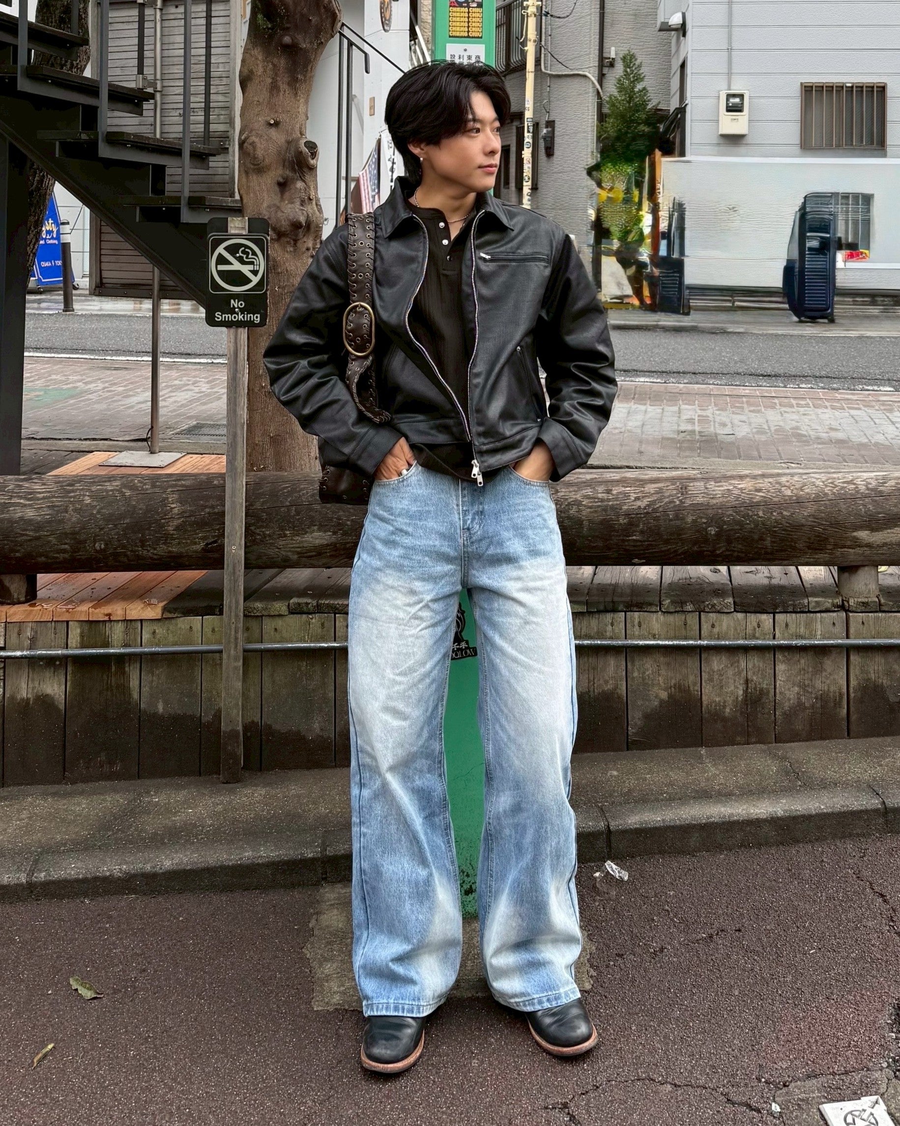 ヴィンテージウォッシュワイドデニム　KO-012