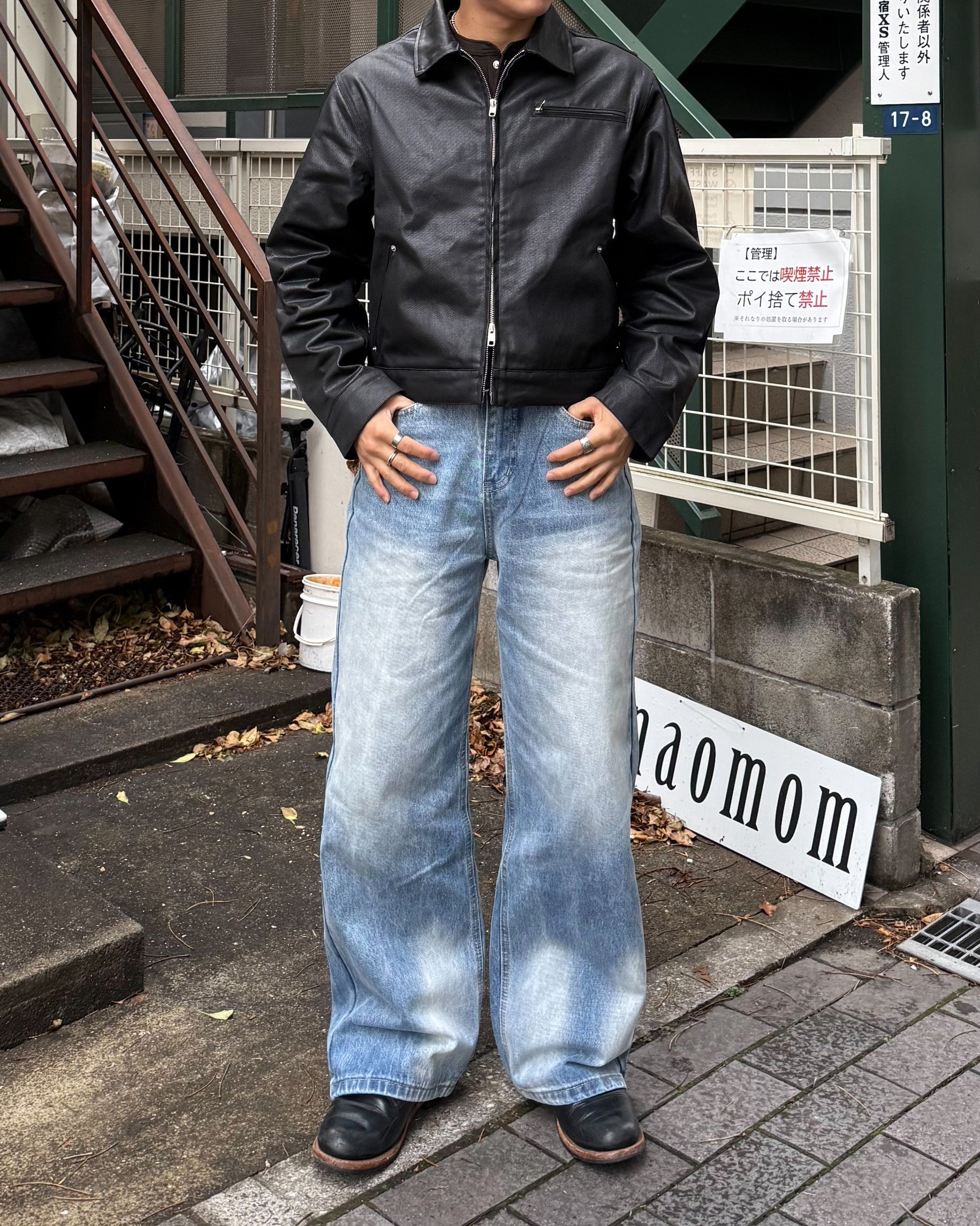 ヴィンテージウォッシュワイドデニム　KO-012