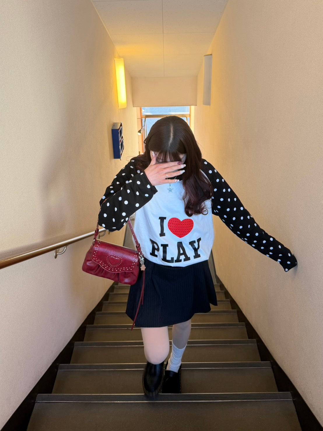 ドットスリーブハートロゴロンT BIBI-011