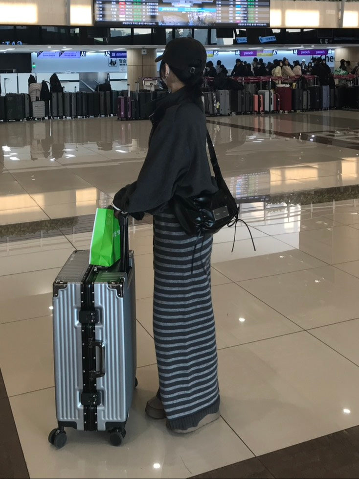 リラックスボーダーワイドパンツ　OT-047