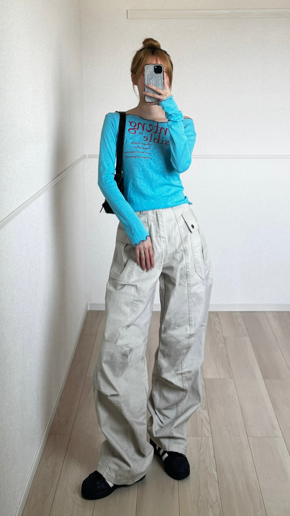 アメカジ フィット英字プリントロングスリーブT　SCK-050