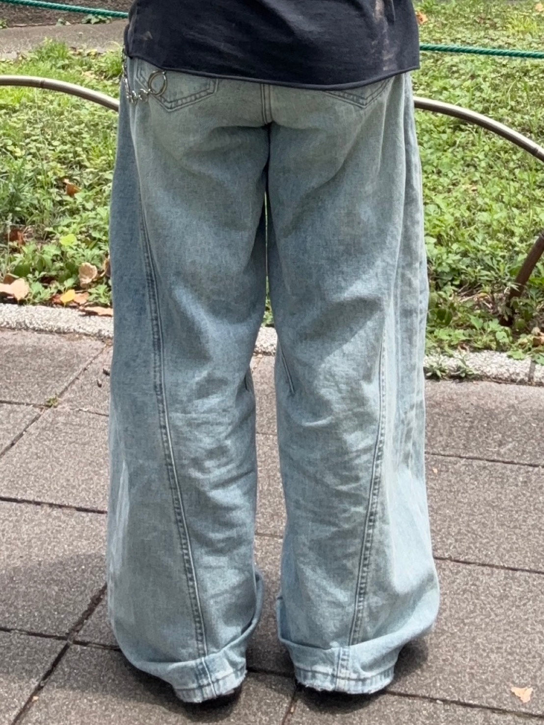 ローウエストルーズワイドデニムパンツ EA-019